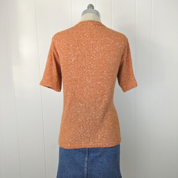 vintage 70's ribbed knit henley t-shirt - Picture 9 of 10
